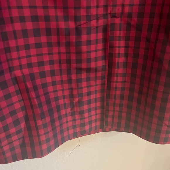 Talbots 100% Silk Black and Red Holiday Plaid Sheath Cocktail Dress Size 16 - Picture 7 of 8